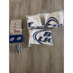 Lot of miller lite, coors light, corona and bud light promo items
